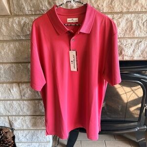 Grand Slam Men's Salmon Pink Polo Shirt Large NWT